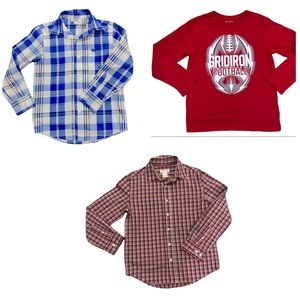 3 boys Long sleeve shirts bundle